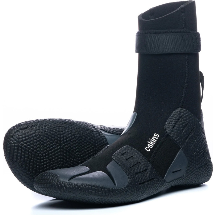 2024 C- Skins Session 7mm Botas De Neopreno Con Puntera Redonda C-BOSE7RT - Black / Charcoal